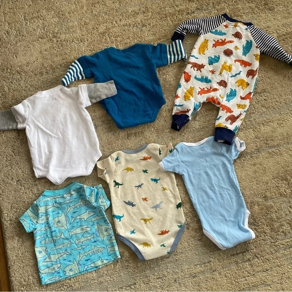 0-3 months Baby Boy Bundle of Sleepsuits Onesies Bodysuits Pants Grandpa Daddy